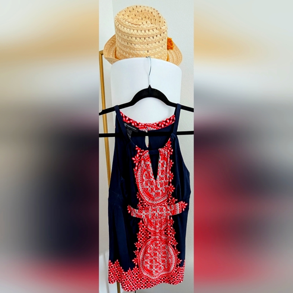 INC International Concepts Large  Halter Keyhole Fun Top-  NWOT